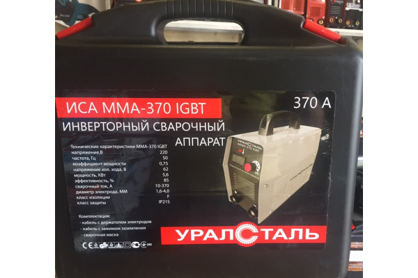 Фото 4 - Сварочный инвертор Уралсталь ИСА ММА 370 IGBT (кейс)